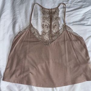 Nudeish Pink Open Back Tank top